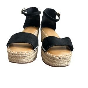 Kelly & Katie Black Wedge Sandals size 7.5.